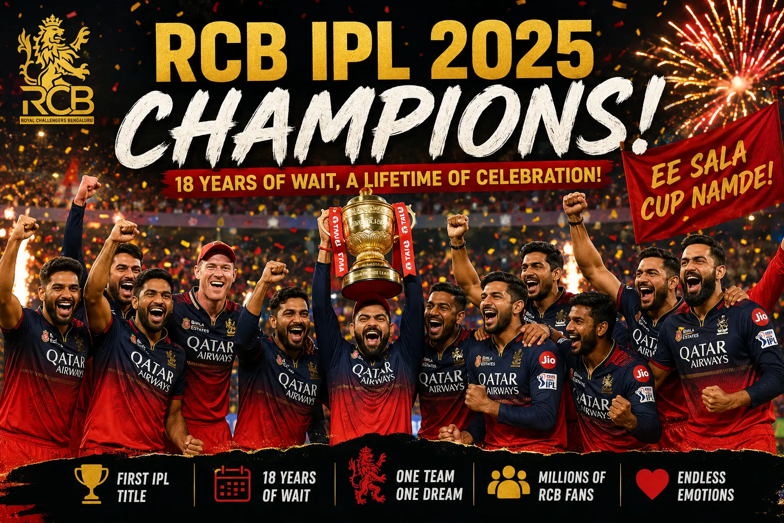 RCB’s Historic IPL Triumph: How Royal Challengers Bengaluru Finally Conquered the IPL