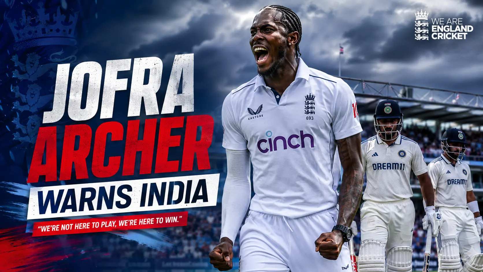 Jofra Archer India Warning